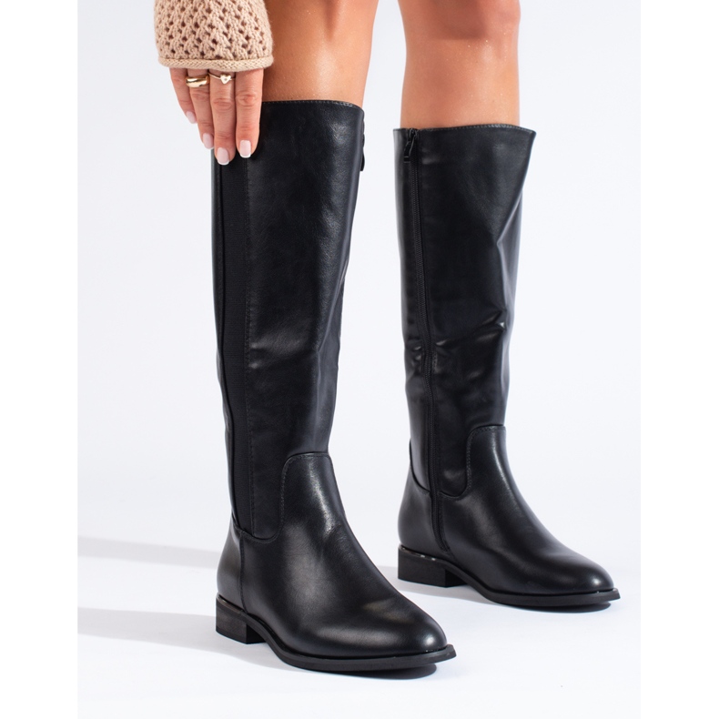 Botas clásicas de mujer Shelovet en color negro 1