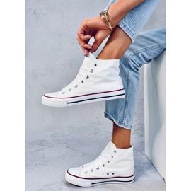 Deportivas lona Jude White tobillo blanco 2