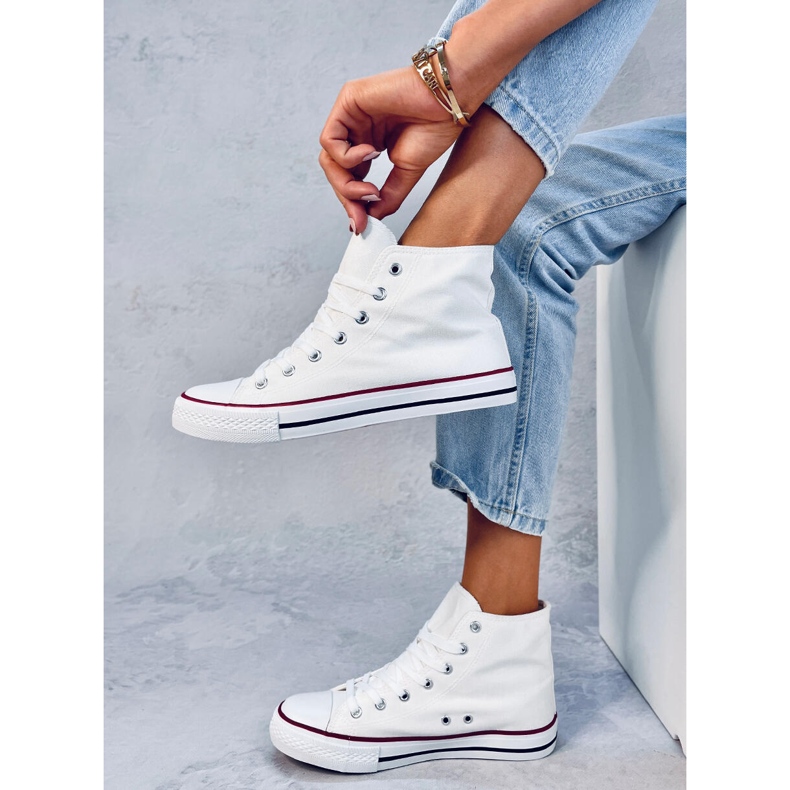 Deportivas lona Jude White tobillo blanco 2 Deportivas lona Jude White tobillo blanco 2