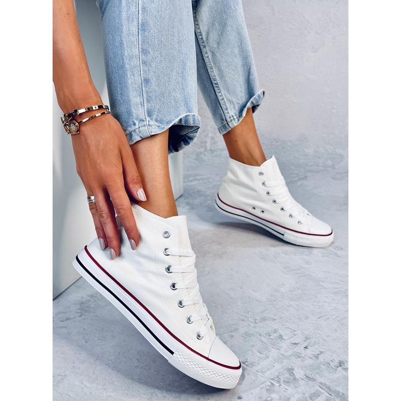 Deportivas lona Jude White tobillo blanco 1 Deportivas lona Jude White tobillo blanco 1
