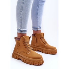 Botas Mujer Plataforma Piel Marrón Calys 6