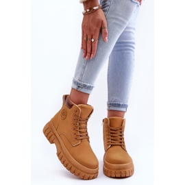 Botas Mujer Plataforma Piel Marrón Calys 5