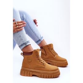 Botas Mujer Plataforma Piel Marrón Calys 7
