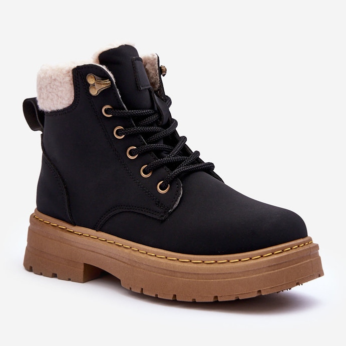 Botas De Mujer Con Piel De Oveja Jette Negro 1