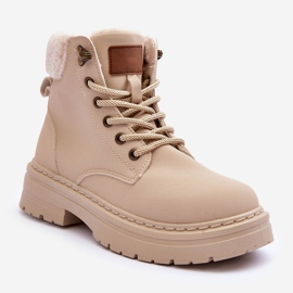 Botas De Mujer Con Piel De Oveja Beige Claro Jette 1