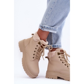 Botas De Mujer Con Piel De Oveja Beige Claro Jette 4