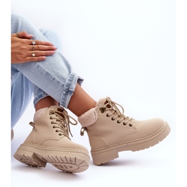 Botas De Mujer Con Piel De Oveja Beige Claro Jette 9