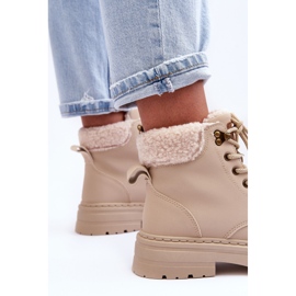 Botas De Mujer Con Piel De Oveja Beige Claro Jette 5