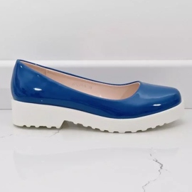 Zapatos de cuña sin cordones azules BJ6223-5 2