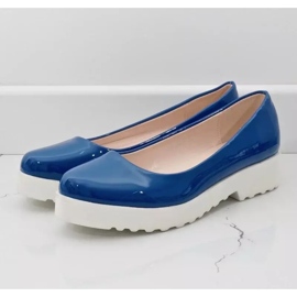 Zapatos de cuña sin cordones azules BJ6223-5 3