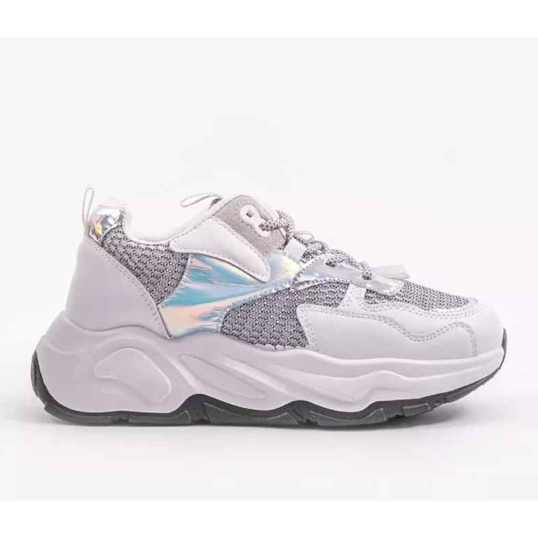 Deportivas blancas con inserciones grises RAL-63 blanco 1