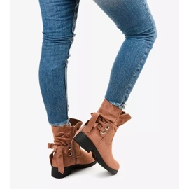 Botines Afforen de ante rosa 2