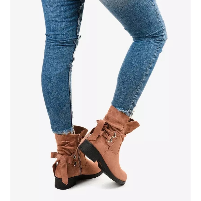 Botines Afforen de ante rosa 2