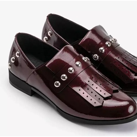 Zapatos sin cordones cassidy granate para mujer rojo 3