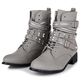 Vices New Collection Botas de rock workery gris 3