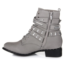 Vices New Collection Botas de rock workery gris 1 Vices New Collection Botas de rock workery gris 1
