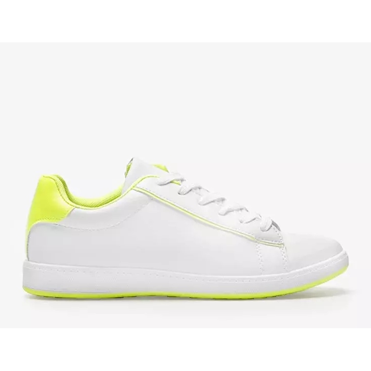 Zapatillas blancas mujer Neon Yellow Carol blanco 1