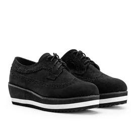 Zapatos de ante negro con suela Camryn alta 5