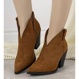 Botas vaqueras fanette mujer camel marrón 2
