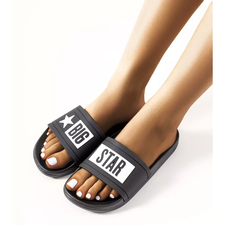 Pantuflas de mujer negras Big Star DD274A266 negro 2