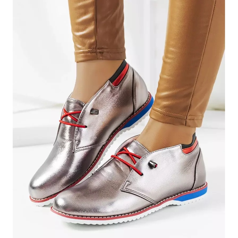 Zapatos plateados de mujer de Reyes plata 1