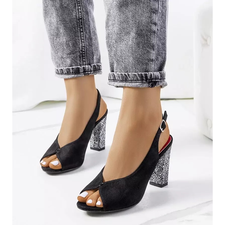 Sandalias negras de ante de Bonnie. negro 1