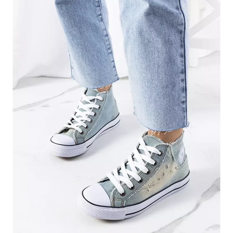 Zapatillas vaqueras Oliveira azul 1