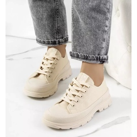 Deportivas beige con suela gruesa Beat 1 Deportivas beige con suela gruesa Beat 1