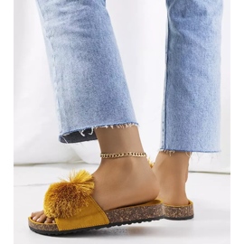 Chanclas amarillas en la suela de corcho Rett amarillo 1