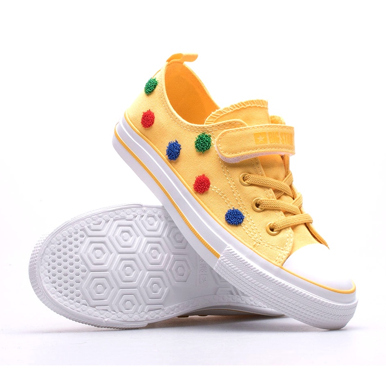 Deportivas Infantiles Con Velcro Big Star JJ374056 Amarillo 5