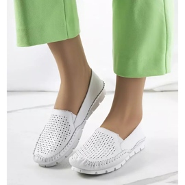 Mocasines juiz de piel blanca blanco 1