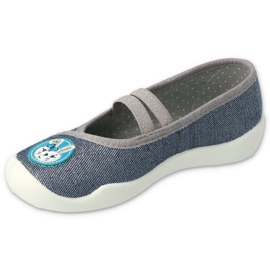 Pantuflas infantiles befado con conejo 116X298 gris/plata 1