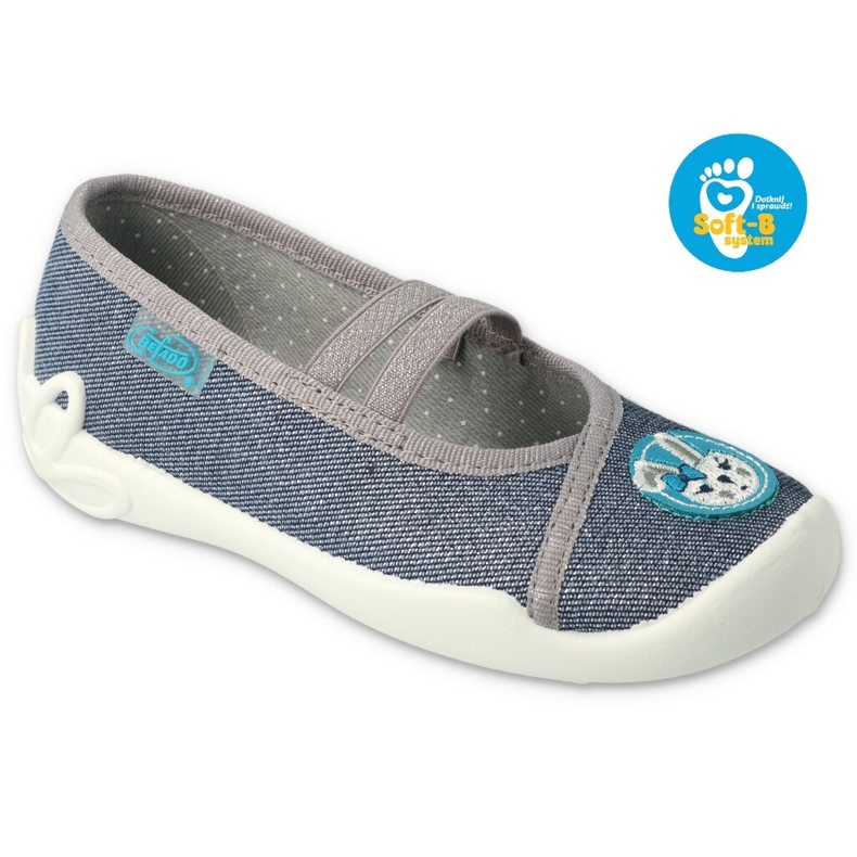 Pantuflas infantiles befado con conejo 116X298 gris/plata 3