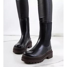 Botas negras con suela marrón Nester negro 1