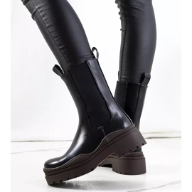Botas negras con suela marrón Nester negro 3