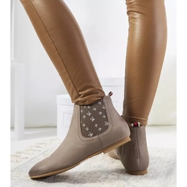 Botas sin cordones Lucciano gris mate beige 3