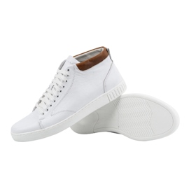 Polbut Zapatos creepers hombre piel 2108sw blanco 3