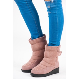 Seastar Botas de nieve con velcro rosado 4