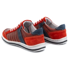 KOMODO Zapatos de hombre de piel polaca 236K rojo 6