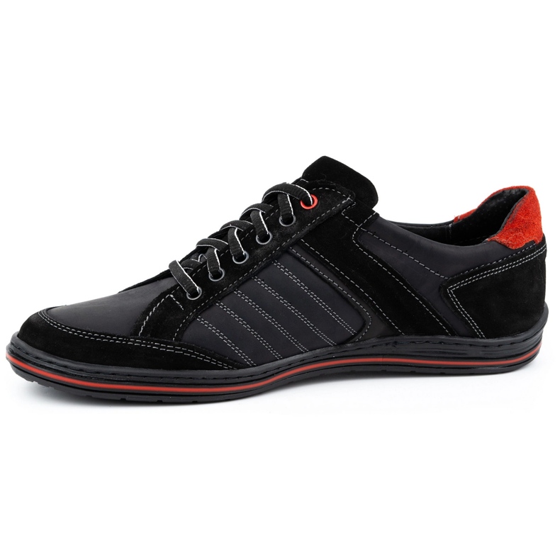 KOMODO Zapatos de hombre de piel polaca 236K negro 1