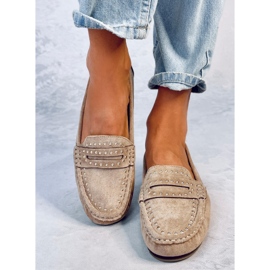 Mocasines mujer Deys Caqui beige 3