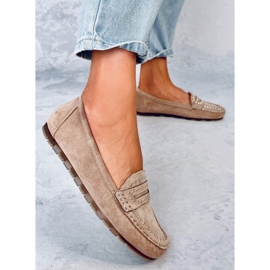 Mocasines mujer Deys Caqui beige 4