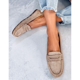 Mocasines mujer Deys Caqui beige 5