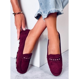 Mocasines mujer Guerra Vino rojo 4
