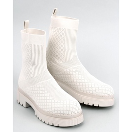 Botas calcetín con estampado Rueda Beige 5