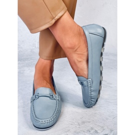 Mocasines clásicos con plantilla de piel Debell Azul 2