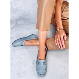 Mocasines clásicos con plantilla de piel Debell Azul 4
