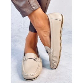 Mocasín clásico con plantilla de piel Debell Beige 2