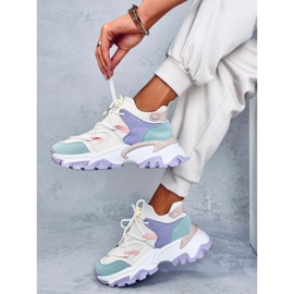 Beals Zapatillas con cuña de colores en color morado violeta 3
