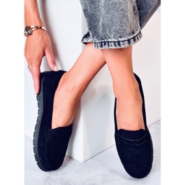 Mocasines de ante con plantilla de piel Marit Negro 3